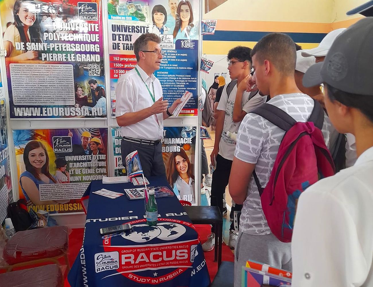 The brand "Study in Russia" is already acknowledged and loved by many Moroccans for its distinct advantages: the choice of 1,200 programs, the opportunity to study in French, Russian and English, the abundance of centuries-old universities, employment and Russian citizenship as well as the prospect of getting an internationally recognized diploma that allows to build a career anywhere in the world, including Russia and Morocco. All guests of the stand "Study in Russia — RACUS" received information brochures and other fashionable branded souvenirs.