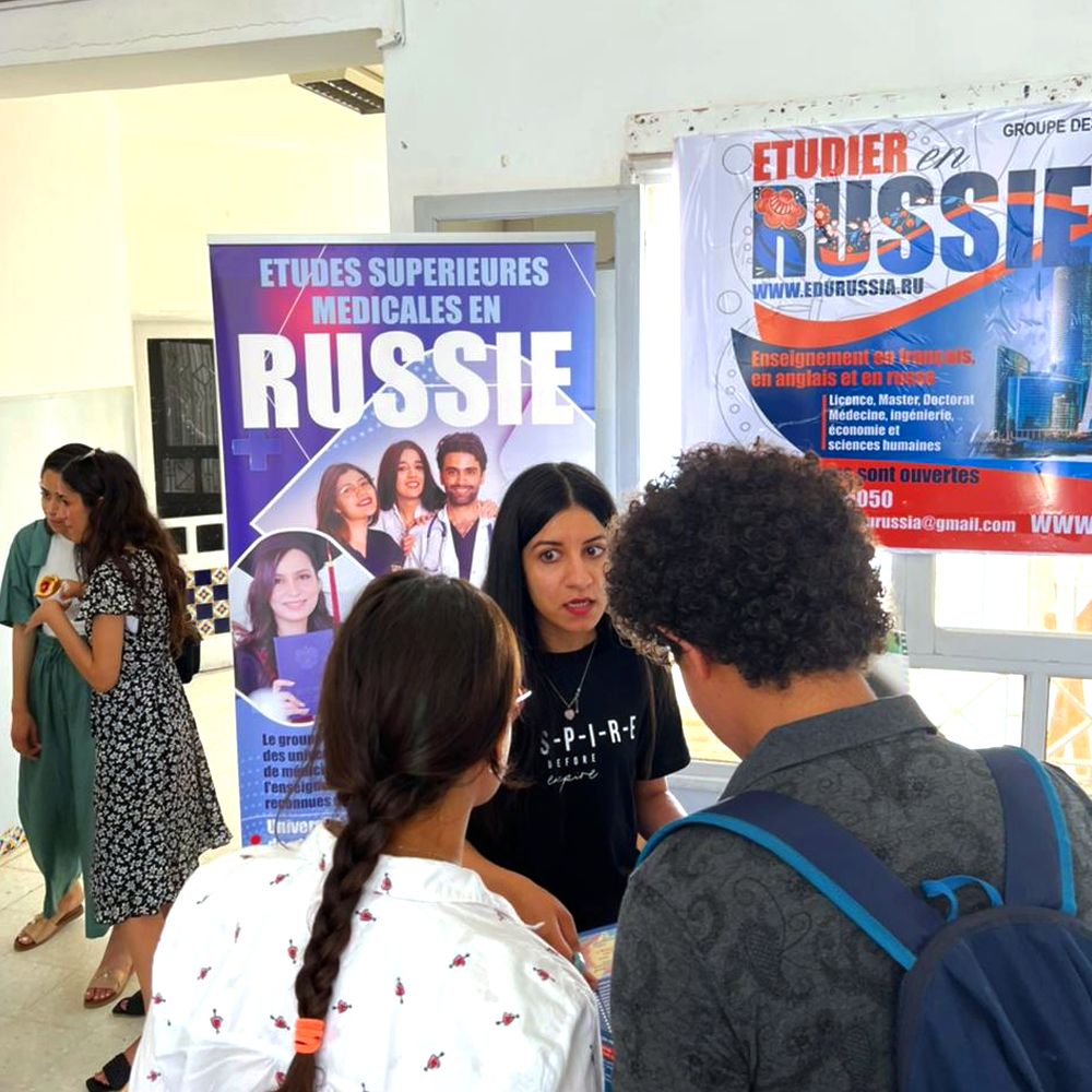 The most popular were the Russian universities which are already known in Tunisia – these are Saint Petersburg State Chemical and Pharmaceutical University, Tambov State University, Saratov State Medical University and Astrakhan State Medical University. The most demanded specialties among the visitors were General Medicine, Pharmacy and Dentistry in French.