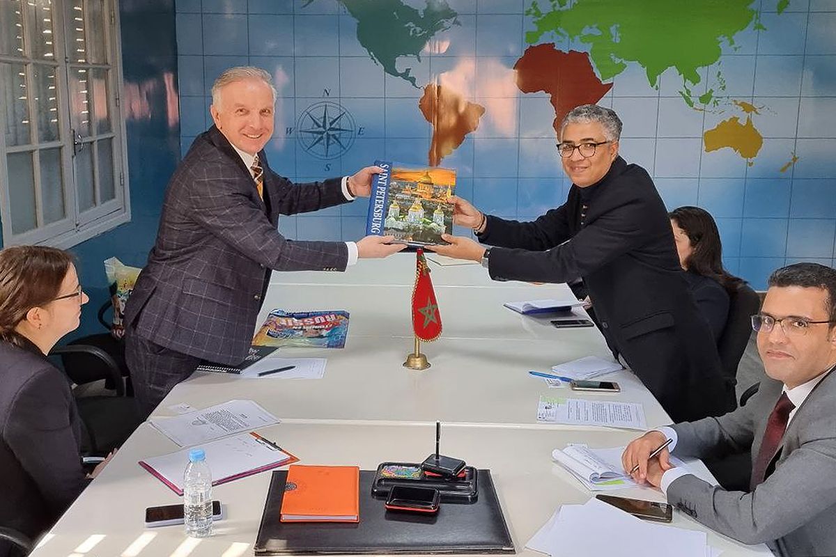 On January 12, 2023, the General Director of the organization RACUS held a working meeting with the heads of departments of the Ministry of National, Preschool Education and Sports and the Ministry of Foreign Affairs of Morocco during the visit of the Kingdom in January 2023.