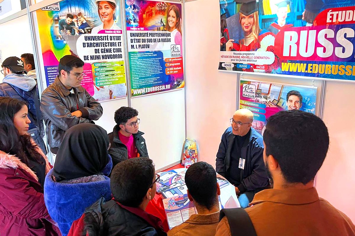 Visitors of the RACUS organization stand received full information about studying in Russia in 2023, got acquainted with the TOP 20 Russian state universities, learned about the possibility of choosing the language of instruction (French, Russian, English), about more than 1,200 specialties, the terms of admission, living conditions in Russia and eventful student life. Everybody received promotional and informational materials and souvenirs. Traditionally, the medical programs "General Medicine", "Dentistry", "Pharmacy" as well as a number of engineering specialties were the most popular among visitors.